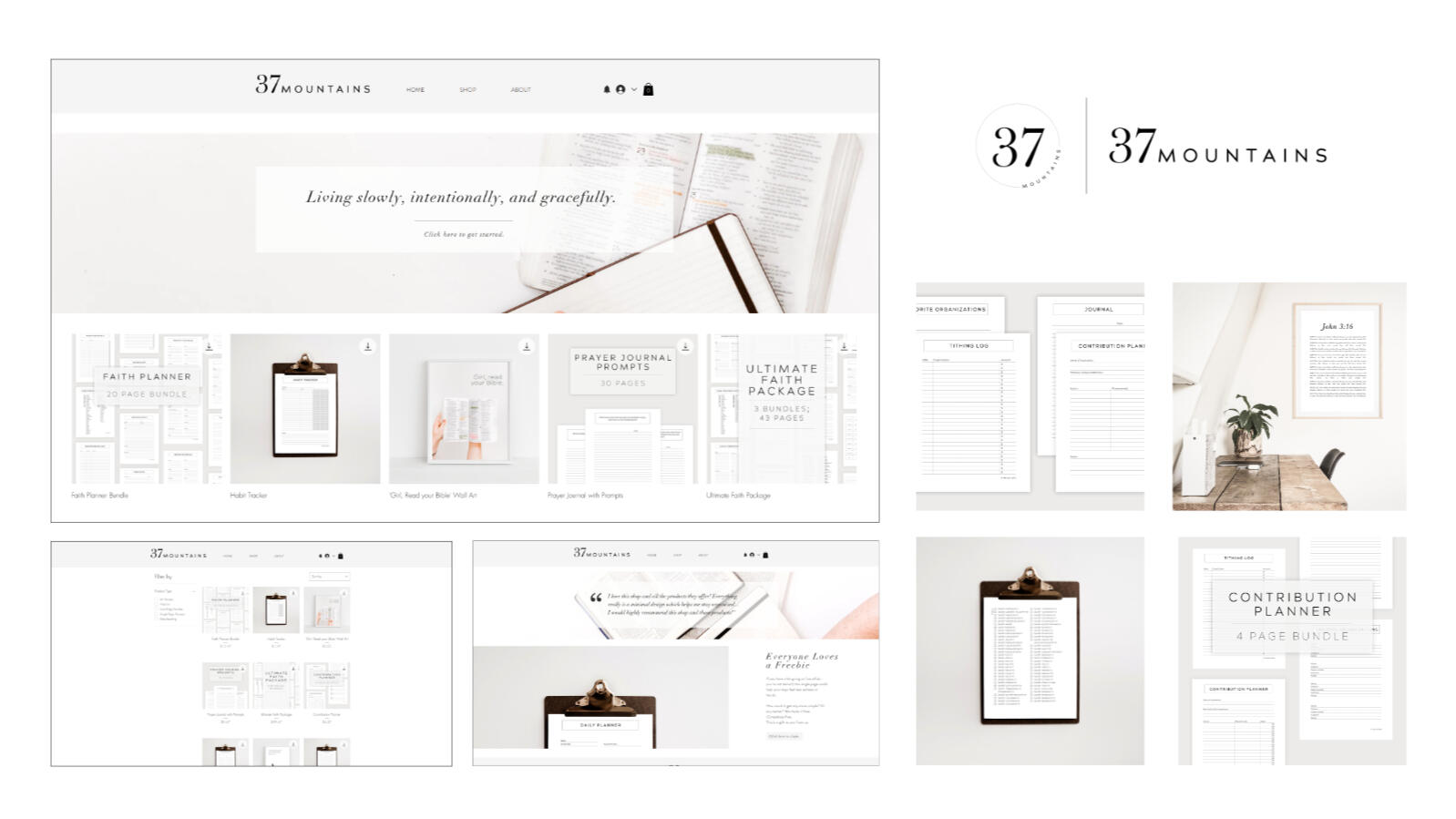 37 Mountains | Branding, Website Design, Print Design